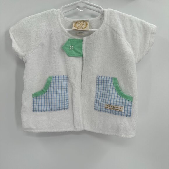 The Beaufort Bonnet Company Terry Cloth Bath Robe Snap 6-12 Months Lot of 2 - Picture 9 of 12